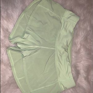 Lululemon shorts: light green, size 4